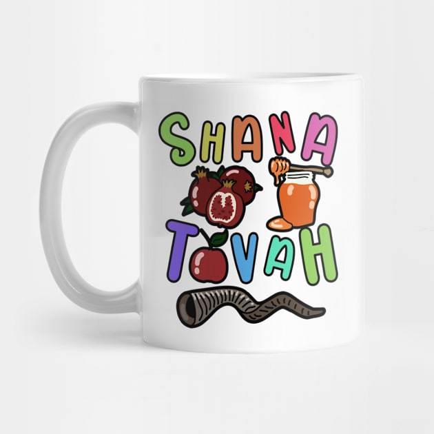 Shana Tova - Rosh Hashanah - Jewish New Year - Holiday Gift For Men, Women & Kids by Art Like Wow Designs